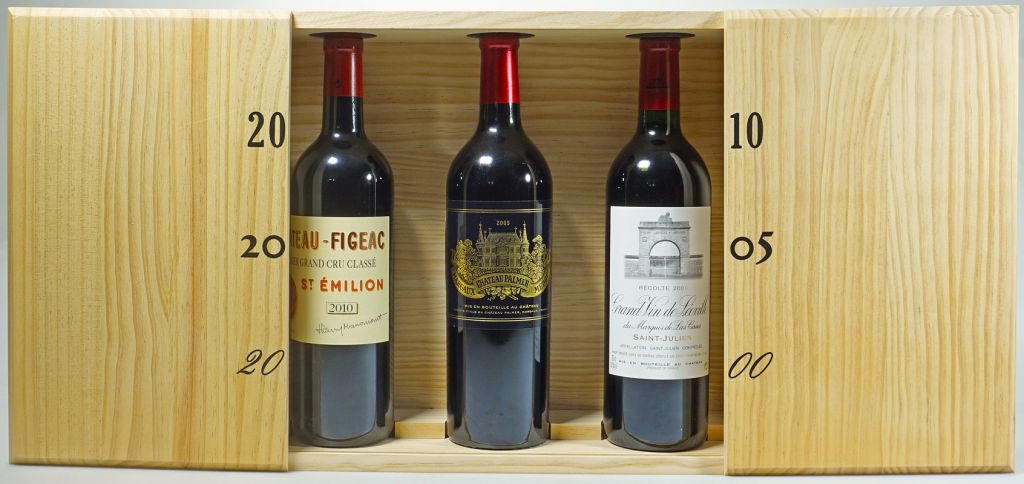 Trilogie: Figeac 2010 - Palmer 2005 - Léov. Las Cases 2000 