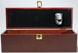 1er Präsentkiste "Luxury" Mahagoni mit Champagnerverschluss 